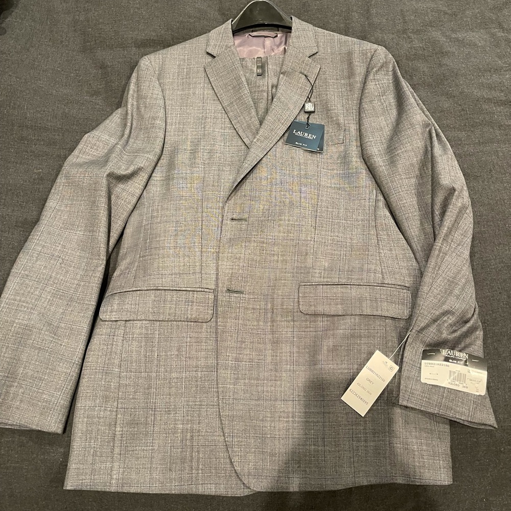 Lauren Ralph Lauren - Gray 42 Long Slim Fit - 36 w